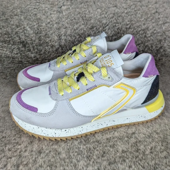 Zero Cent Cinq Runnix Trim Sneakers Grey Yellow Women's 37 - Picture 5 of 10